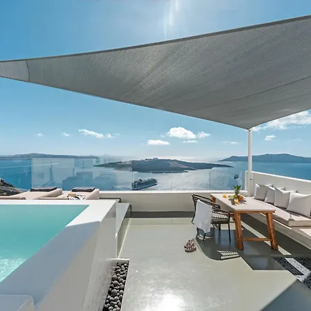Villa Luxurious Santorini Penthouse 1 Bedroom Magical Caldera Sea Views Outdoor Hot Tub