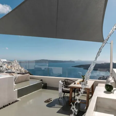 Luxurious Santorini Penthouse 1 Bedroom Magical Caldera Sea Views וילה