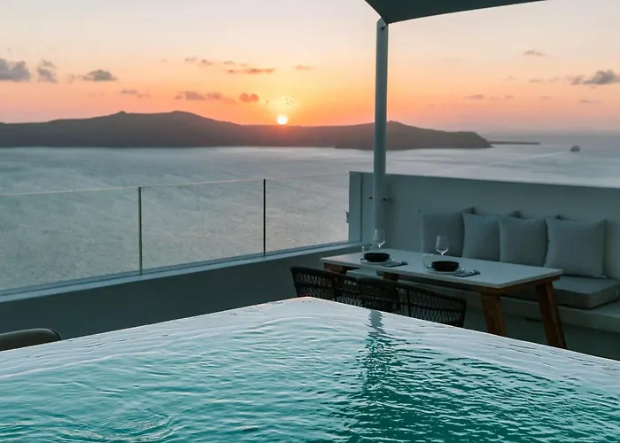 Luxurious Santorini Penthouse 1 Bedroom Magical Caldera Sea Views *