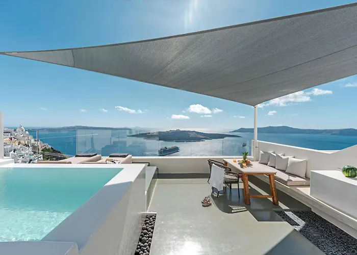 Luxurious Santorini Penthouse 1 Bedroom Magical Caldera Sea Views